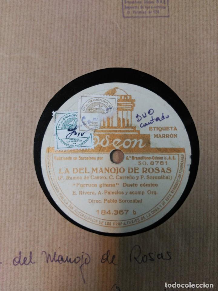 Discos de pizarra: Disco de pizarra con funda de papel original, La del manojo de rosas - Foto 4