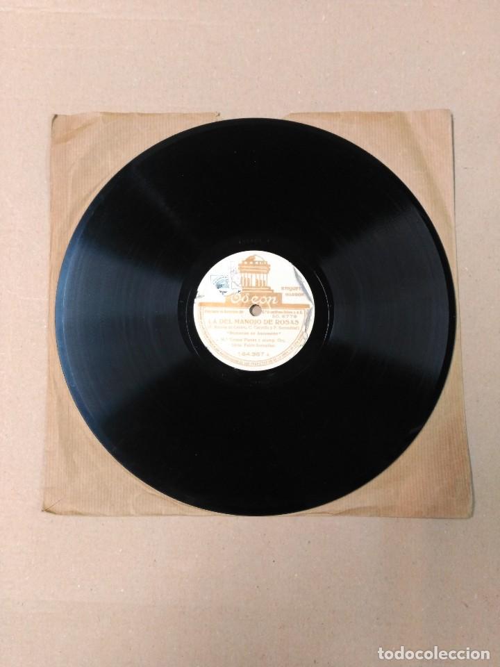 Discos de pizarra: Disco de pizarra con funda de papel original, La del manojo de rosas - Foto 1