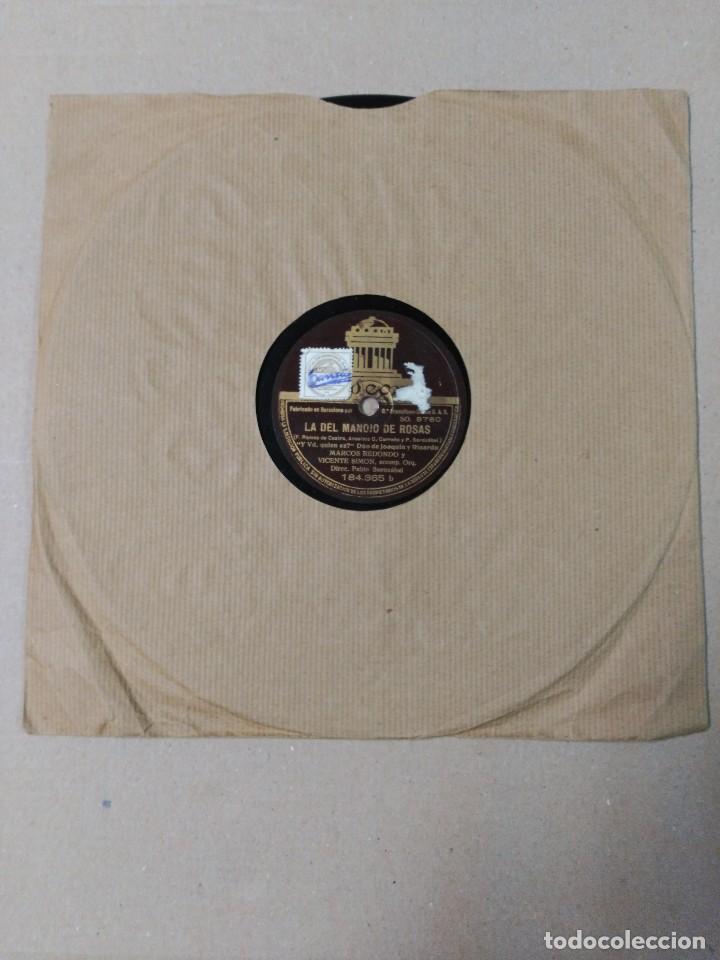 Discos de pizarra: Disco de pizarra con funda de papel original, La del manojo de rosas - Foto 4
