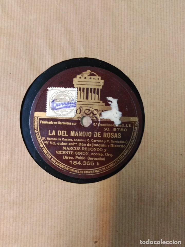 Discos de pizarra: Disco de pizarra con funda de papel original, La del manojo de rosas - Foto 5