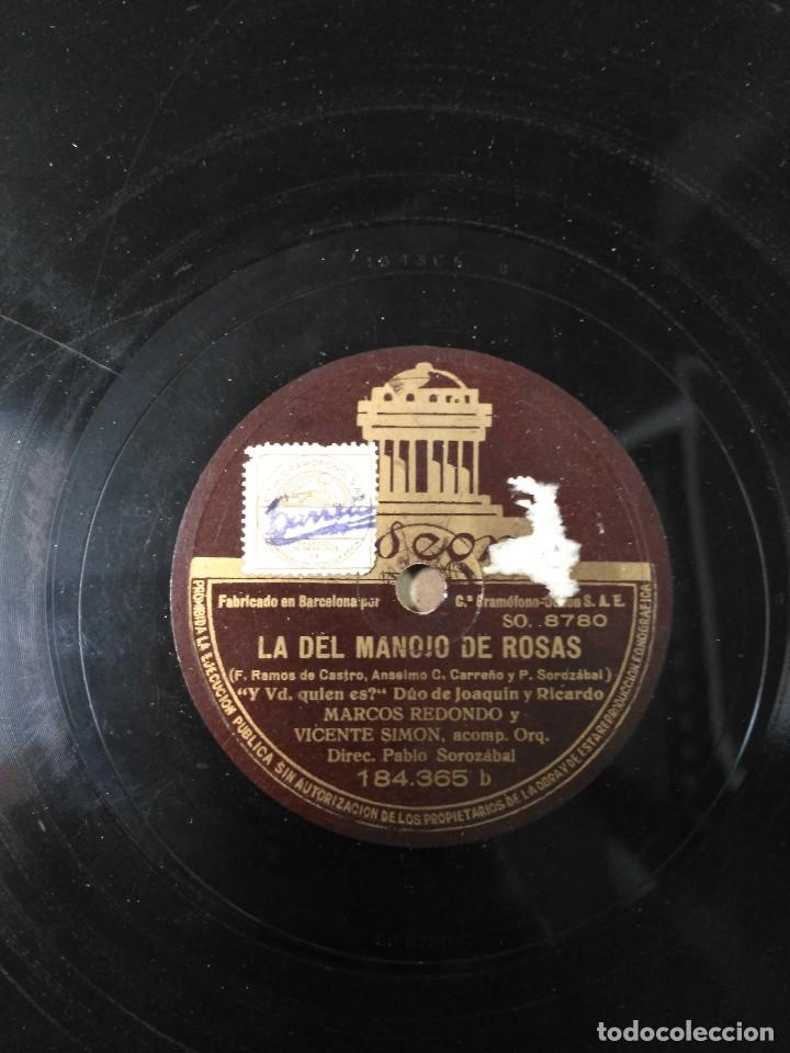 Discos de pizarra: Disco de pizarra con funda de papel original, La del manojo de rosas - Foto 8