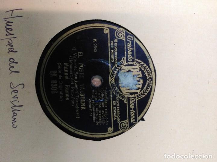 Discos de pizarra: Disco de pizarra con funda de papel original, El pobre Valbuena - Foto 4