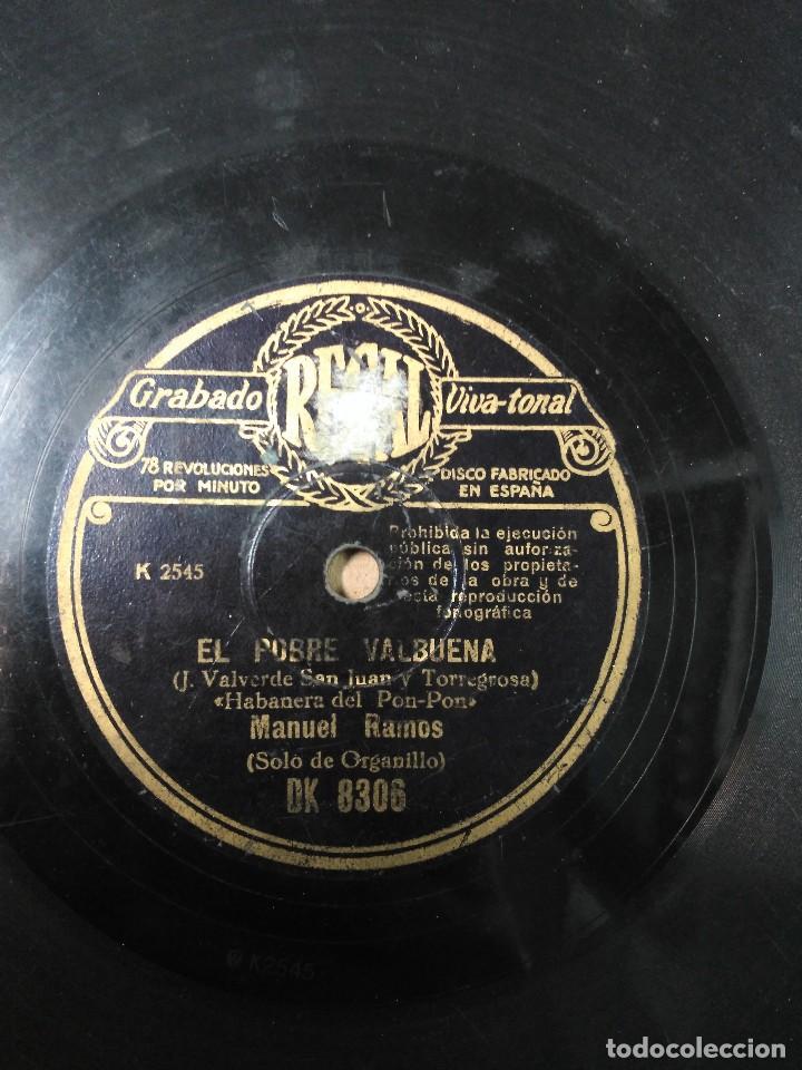 Discos de pizarra: Disco de pizarra con funda de papel original, El pobre Valbuena - Foto 8