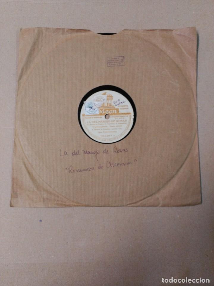 Discos de pizarra: Disco de pizarra con funda de papel original, La del manojo de rosas - Foto 2