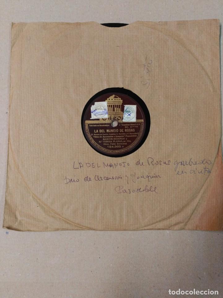 Discos de pizarra: Disco de pizarra con funda de papel original, La del manojo de rosas - Foto 2