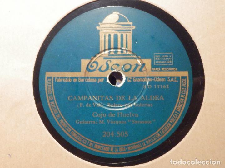 Discos de pizarra: Disco de Pizarra - Cojo de Huelva - El Cabrerillo / Campanitas de la Aldea - Odeon 204.505 - Foto 1