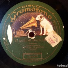 Discos de pizarra: DISCO GRAMOFONO..CAMPANONE MAZZA Y EL ANILLO DE HIERRO ....(REF-1AC). Lote 77945789