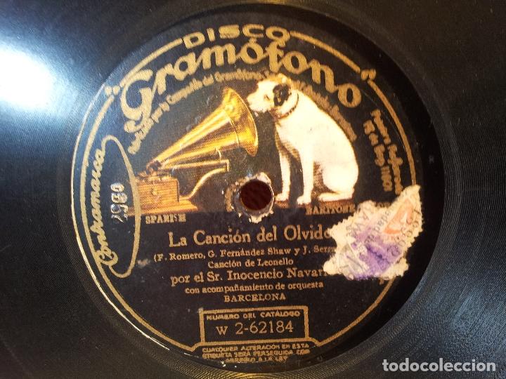 Discos de pizarra: DISCO GRAMOFONO .EL CARRO DEL SOL Y LA CANCION DEL OLVIDO-INOCENCIO NAVARRO....(REF-1AC) - Foto 1