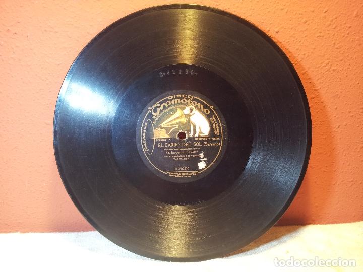Discos de pizarra: DISCO GRAMOFONO .EL CARRO DEL SOL Y LA CANCION DEL OLVIDO-INOCENCIO NAVARRO....(REF-1AC) - Foto 4
