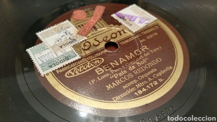 Discos de pizarra: Disco de Gram&oacute;fono (Pizarra). El Dictador y Benamor. ODEON - Foto 2