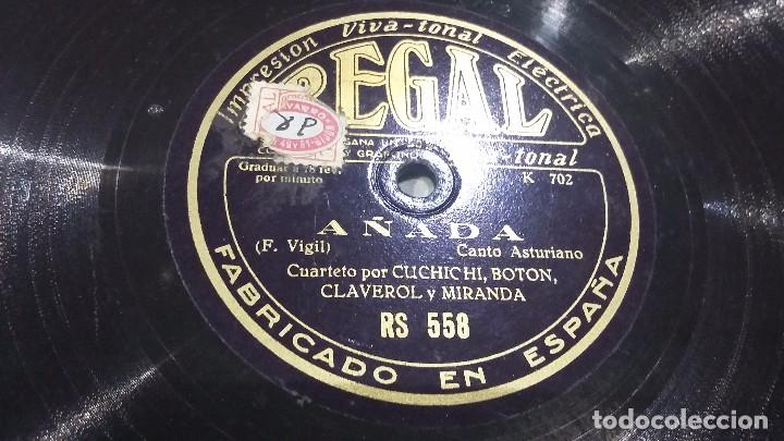 Discos de pizarra: Disco de pizarra folklore regional canci&oacute;n Asturiana - Foto 2
