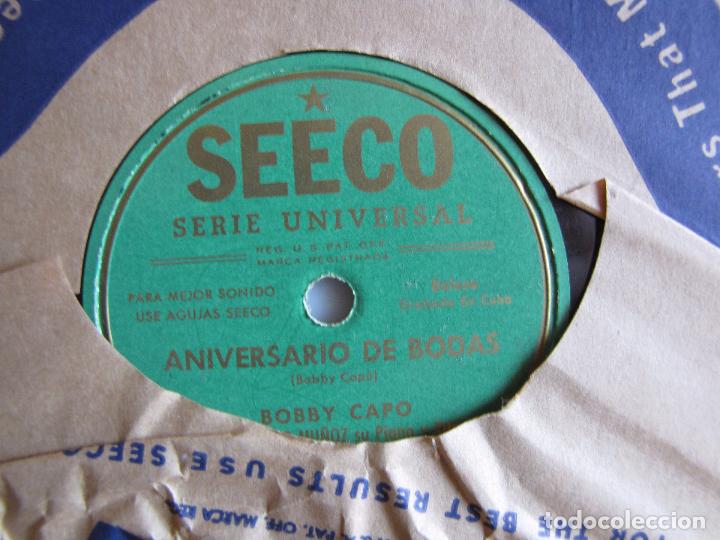 Discos de pizarra: Seeco Boby Cap&oacute;. Disco Pizarra. Con funda. USA. Raro - Foto 3