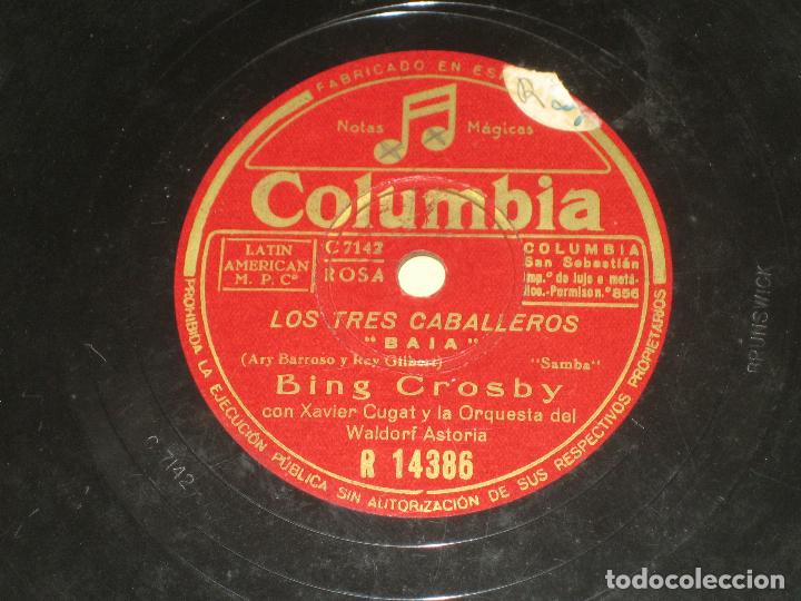 Discos de pizarra: BING CROSBY - BAHIA - SOLAMENTE UNA VEZ - Foto 1