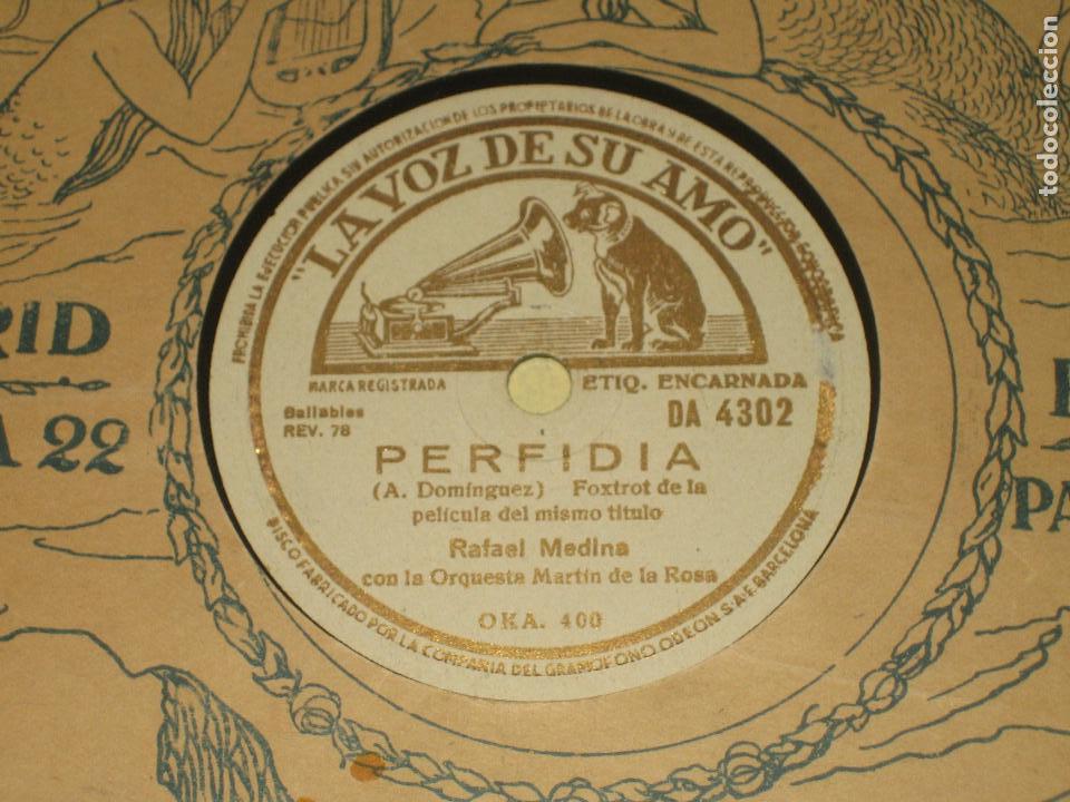 Discos de pizarra: RAFAEL MEDINA - PERFIDIA - TRISTEZA - Foto 1
