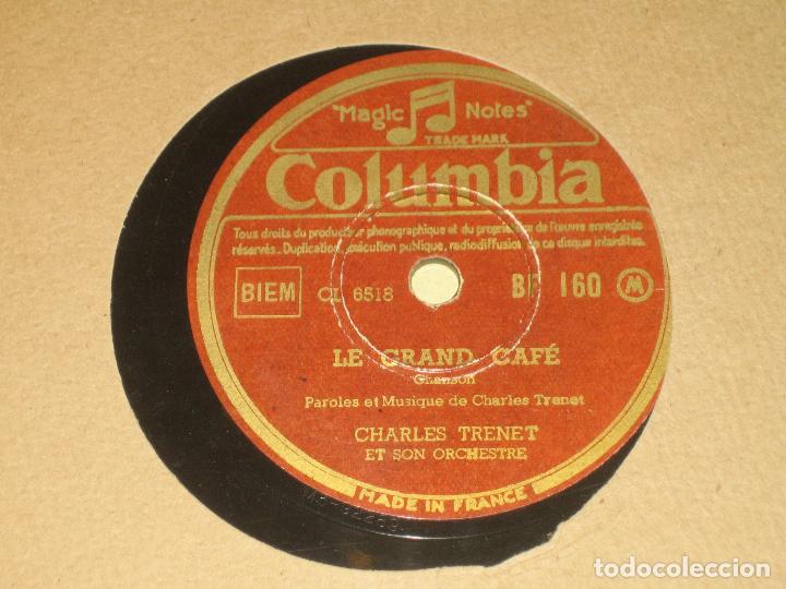 Discos de pizarra: CHARLES TRENET - LE GRAN CAFE - LA POLKA DU ROI - Foto 1
