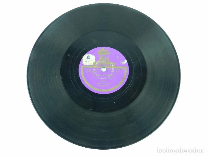 Discos de pizarra: Disco de Pizarra CARLITOS GARDEL / Viejo Curda / Noche de Reyes, Ed.Ode&oacute;n, Buen estado de conservaci - Foto 3