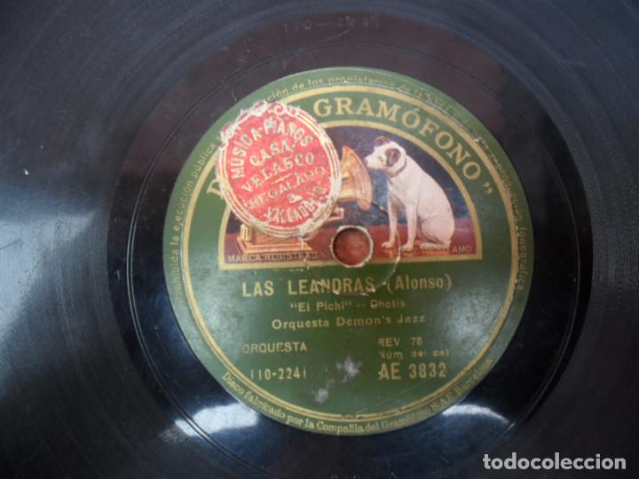 Discos de pizarra: DISCO PIZARRA DE LA CASA LA VOZ DE SU AMO - LAS LEANDRAS - Foto 2