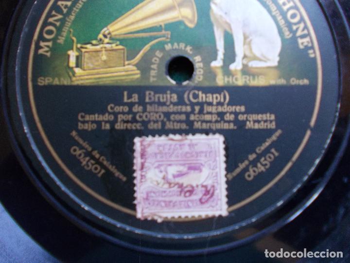 Discos de pizarra: Disco de pizarra La bruja ( Chapi) Coro de hilanderas y jugadores - Foto 3