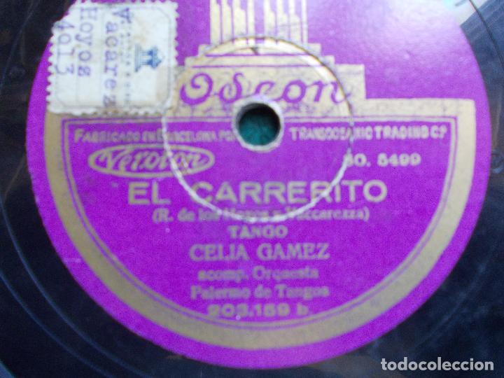 Discos de pizarra: Disco de pizarra El carrerito Tango Celia Gamez - Foto 2