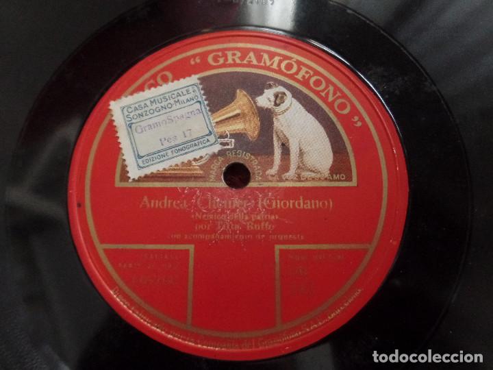 Discos de pizarra: Titta Ruffo LOS DOS GRANADEROS, ANDREA - Foto 1