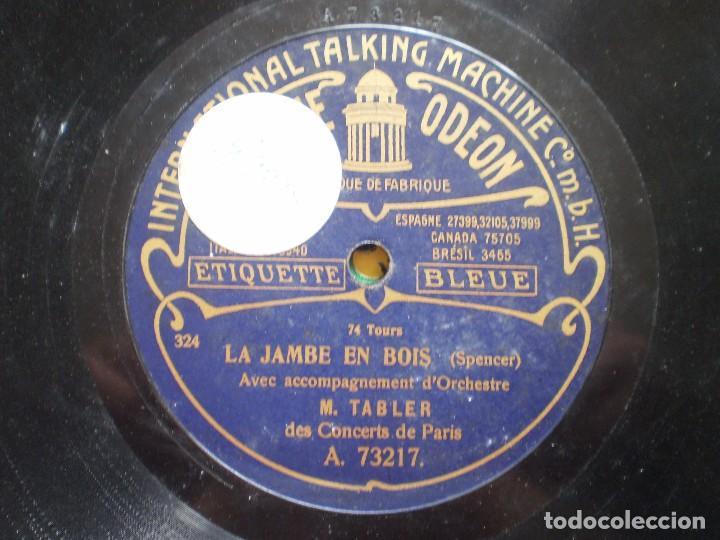 Discos de pizarra: M. TABLER. MON ECOSSAISE + LA JAMBE EN BOIS. PARIS- MUY LEVEMENTE DOBLADO