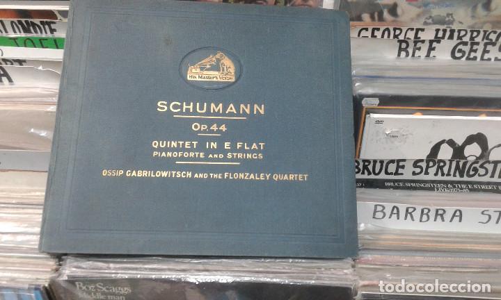 Discos de pizarra: estuche con 4 discos,schumann,op 44,ossip gabrilowitsch - Foto 1