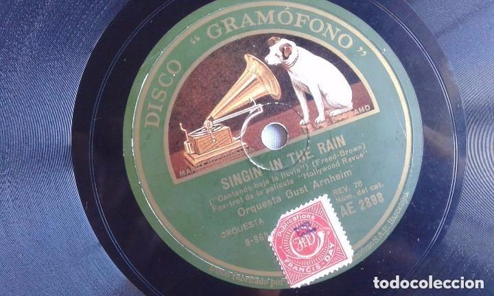 Discos de pizarra: Singin in the rain. Orquesta Gust Arnheim - Foto 2