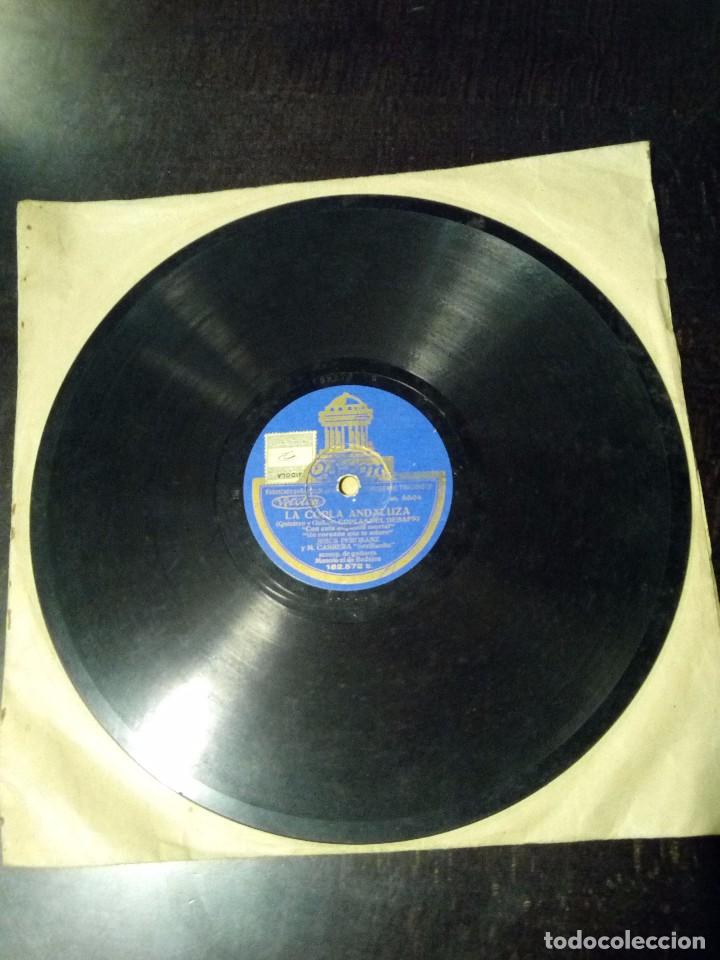 Discos de pizarra: disco pizarra ODEON. LA COPLA ANDALUZA , coplas del desafio - Foto 1