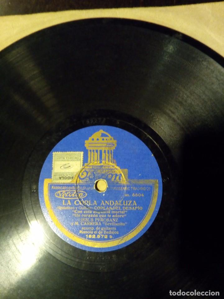 Discos de pizarra: disco pizarra ODEON. LA COPLA ANDALUZA , coplas del desafio - Foto 3