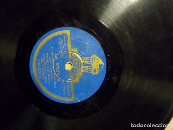 Discos de pizarra: disco de pizarra ODEON Rosarillo de Triana .&rdquo;la karaba&rdquo; - &rdquo;Joselito bienvenida &rdquo; - Foto 2