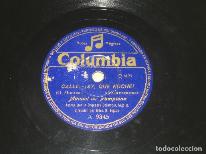 Discos de pizarra: MANUEL DE PAMPLONA - LAGRIMAS - Y UNA PARRA - Foto 1