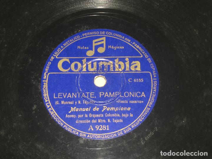 Discos de pizarra: MANUEL DE PAMPLONA - COLLERON Y CARBONERA - Foto 1