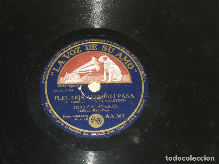 Discos de pizarra: TRIO CALAVERAS - EL PAJARO CU - Foto 1