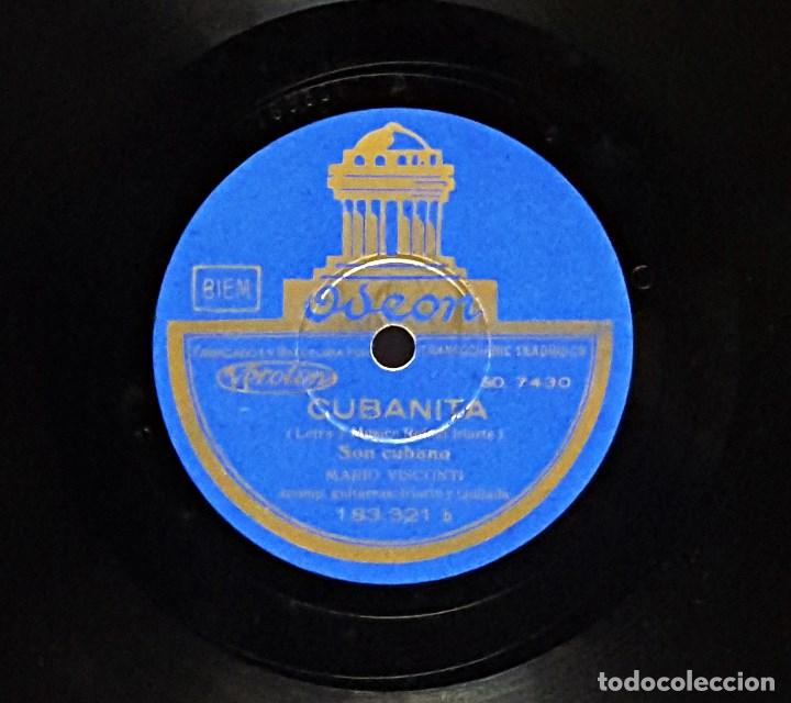 Discos de pizarra: Disco de pizarra ODEON de MARIO VISCONTI - Foto 2