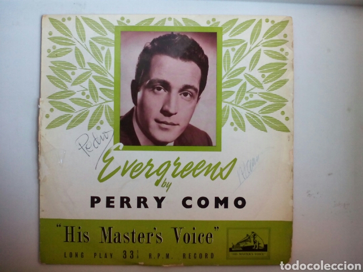 Discos de pizarra: ANTIGUO LP DE PIZARRA DE PERRY COMO EVERGREENS - Foto 1