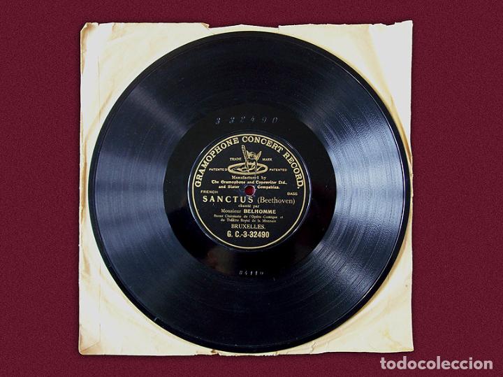 Discos de pizarra: DISCO PARA GRAM&Oacute;FONO &ndash; SANCTUS ( BEETHOVEN ) - Foto 1