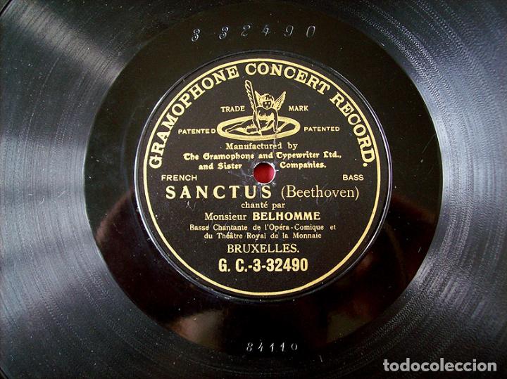 Discos de pizarra: DISCO PARA GRAM&Oacute;FONO &ndash; SANCTUS ( BEETHOVEN ) - Foto 2