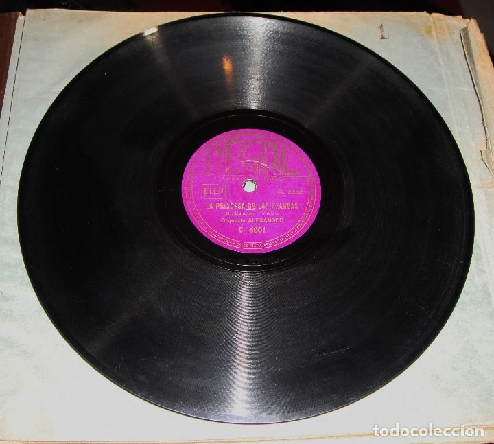 Discos de pizarra: Disco de Pizarra. Alexander. ROSA DEL RIO. LA PRINCESA DE LAS CZARDAS. - Foto 2