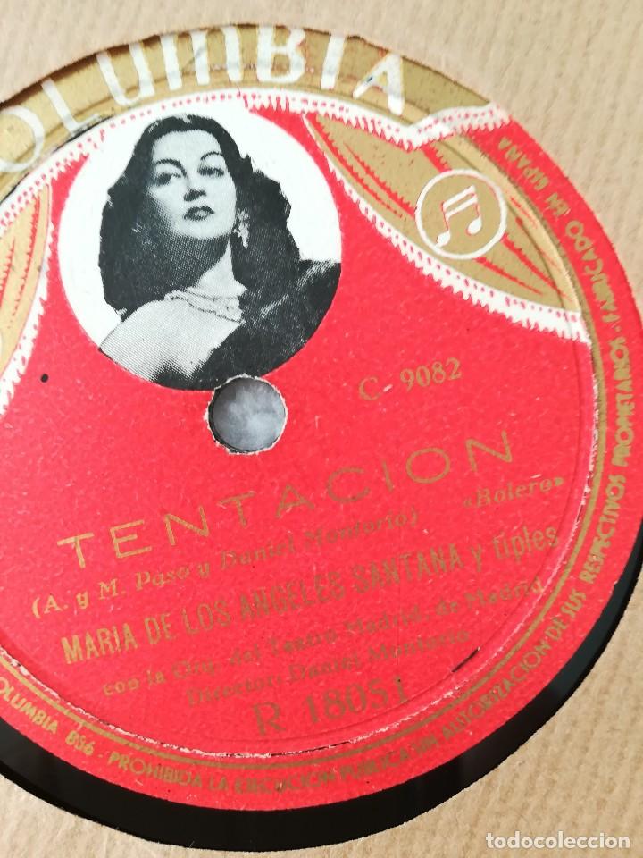 Discos de pizarra: Julio Oller -  M. de los Angeles Santana y tiples - Foto 1