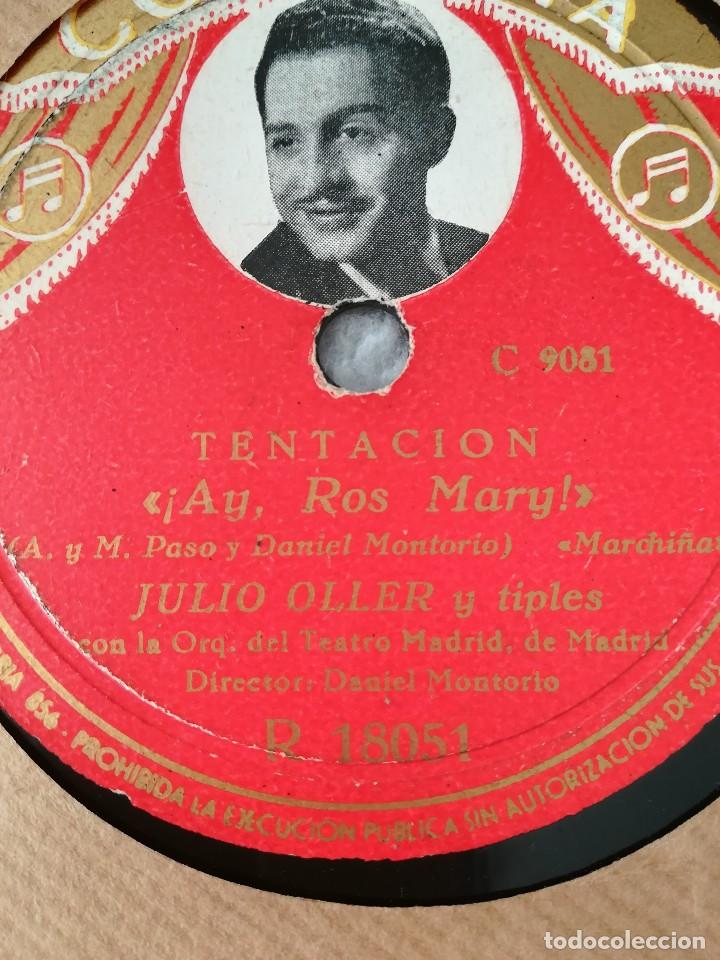 Discos de pizarra: Julio Oller -  M. de los Angeles Santana y tiples - Foto 2