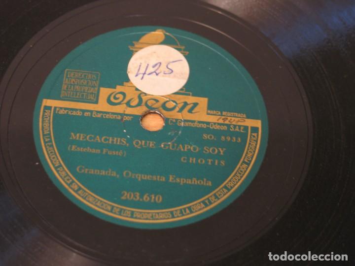 Discos de pizarra: Orquesta Espa&ntilde;ola Granada - Embrujo Gitano / Mecachis Que Guapo Soy - Odeon 203.610 - Foto 2