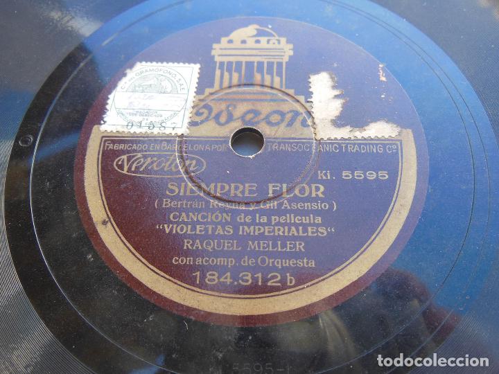 Discos de pizarra: RAQUEL MELLER : Siempre Flor; La Pena - Foto 1