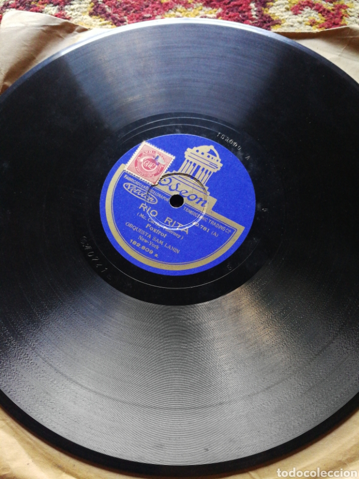 Discos de pizarra: DISCO ODEON- RIO RITA (ORQUESTA SAM LANIN), NEW YORK. - Foto 1