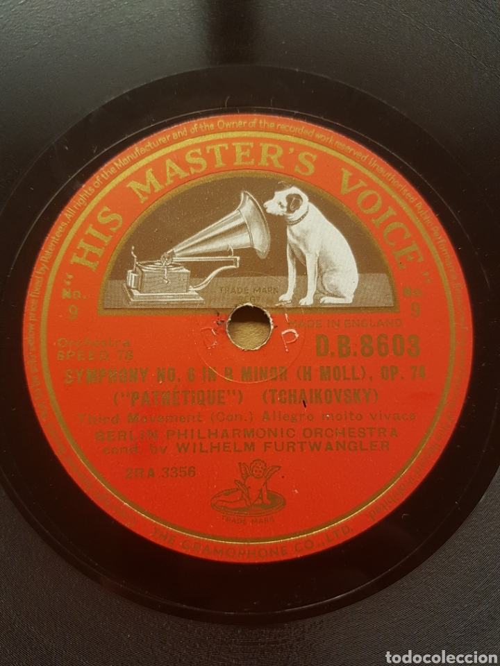Discos de pizarra: Tchaikovsky: Symphony 6 im B minor - His Masters Voice - 6 discos - Foto 3