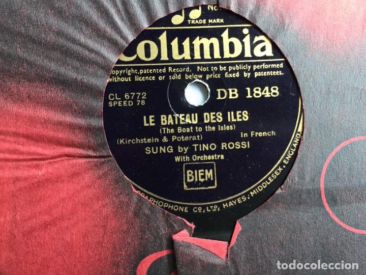 Discos de pizarra: Tino Rossi. Le Bateau des Iles - Foto 2