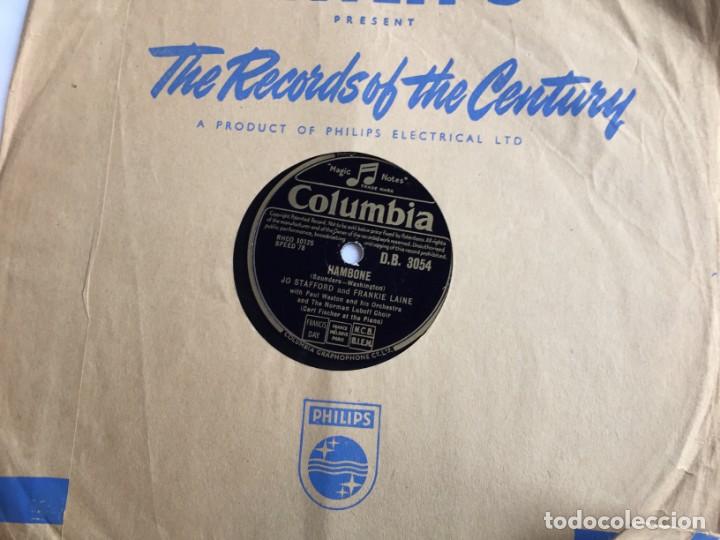 Discos de pizarra: Jo Stafford and Frankie Laine. Hambone - Foto 1