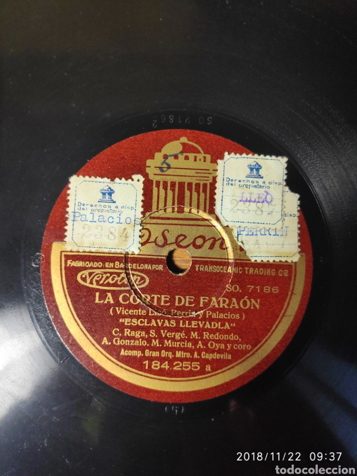 Discos de pizarra: Disco pizarra. La corte de faraon - Foto 1