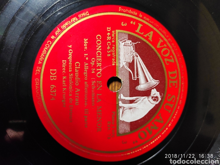 Discos de pizarra: Disco pizarra. Claudio Arrau - Foto 1