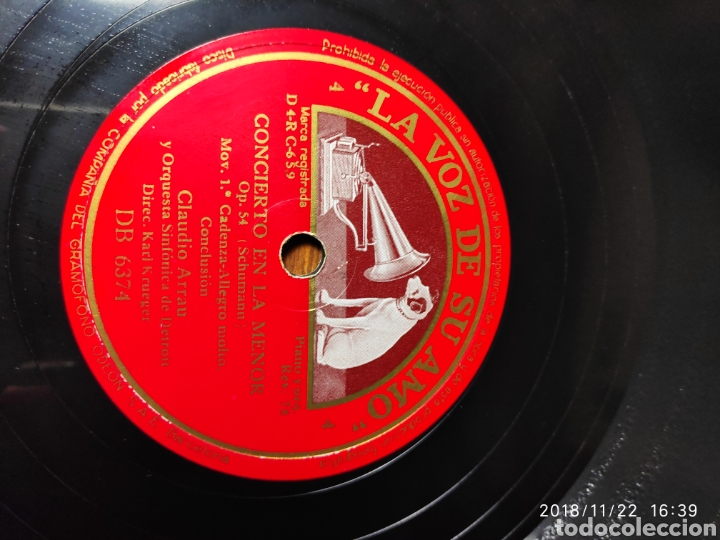Discos de pizarra: Disco pizarra. Claudio Arrau - Foto 2