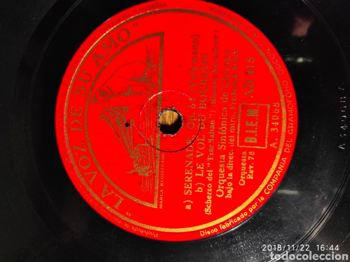 Discos de pizarra: Disco pizarra. Valse triste. - Foto 2
